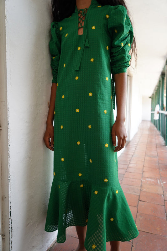 Robe Margarita vert émeraude