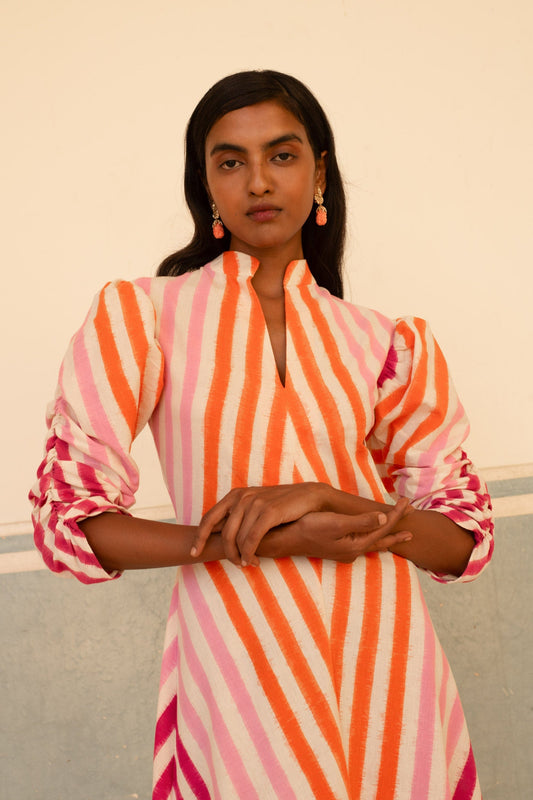 Robe illusion multicolore