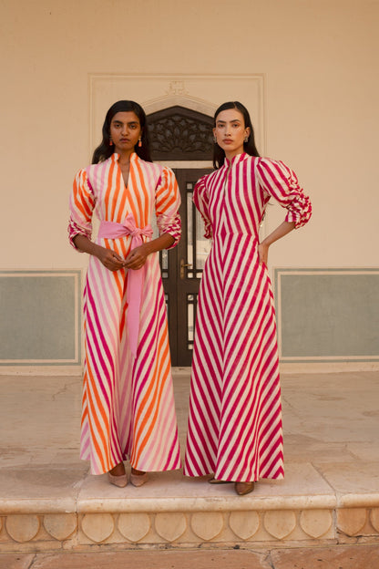 Robe illusion multicolore