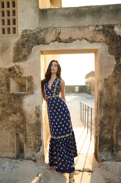 Robe à pois fleuris
