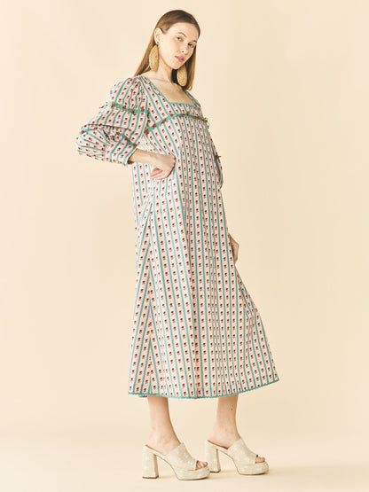 Robe Tara - Fleurs des champs de coquelicots