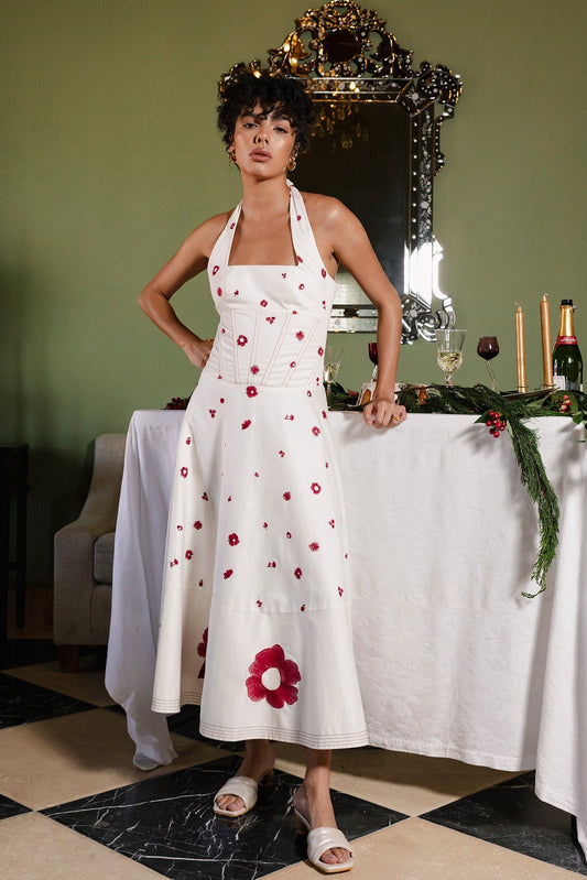 Robe à fleurs pop