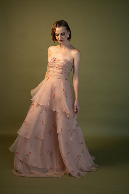 Jolie robe tulipe rose
