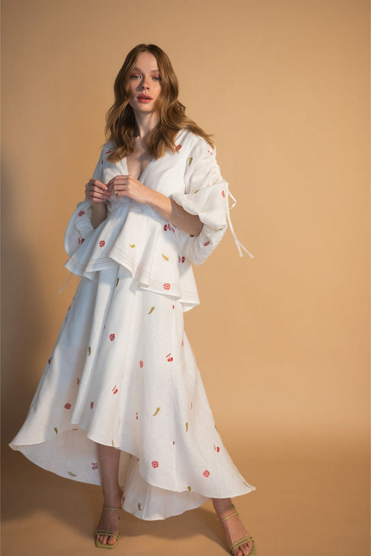 Robe Ola Bordado Cerise Picante