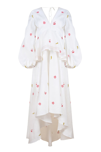 Robe Ola Bordado Cerise Picante