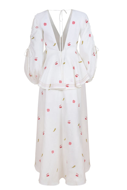 Robe Ola Bordado Cerise Picante