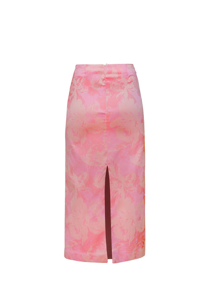 Jupe Crayon Idilio Mikado Rose