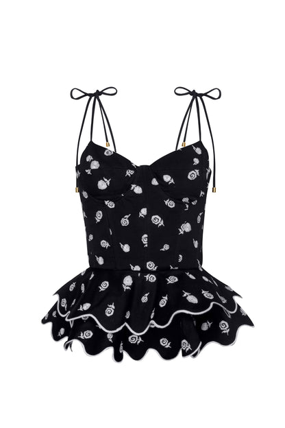Haut péplum Rosita noir