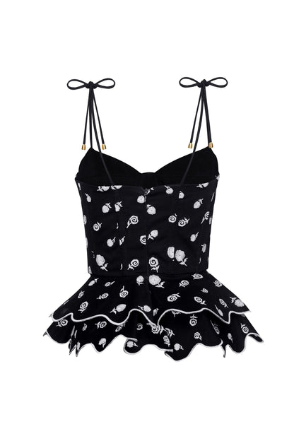 Haut péplum Rosita noir