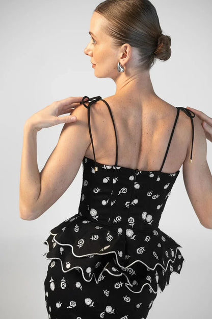 Haut péplum Rosita noir