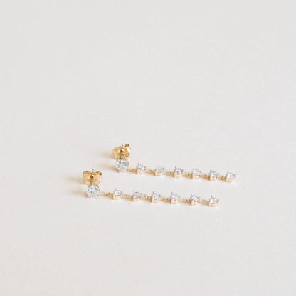 Boucles d'oreilles pendantes en diamant