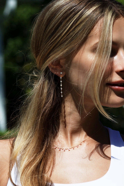 Boucles d'oreilles pendantes en diamant