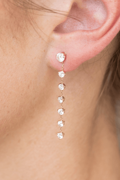 Boucles d'oreilles pendantes en diamant