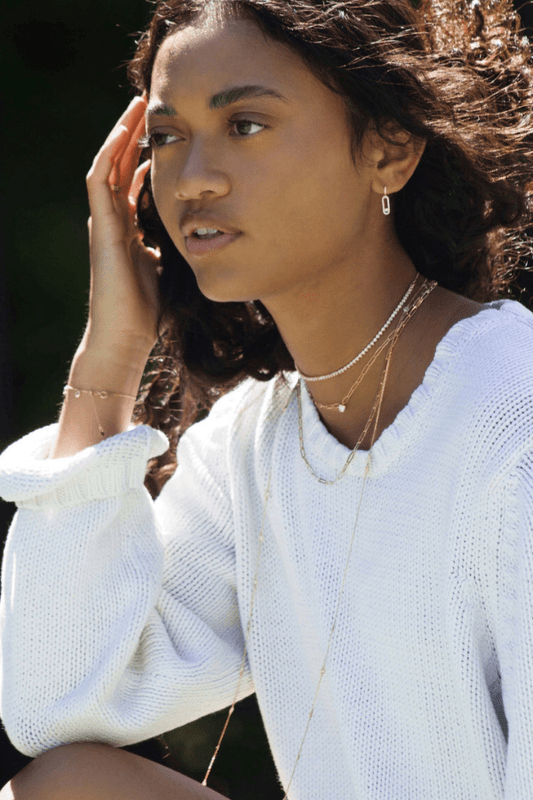 Boucles d'oreilles pendantes en forme de trombone