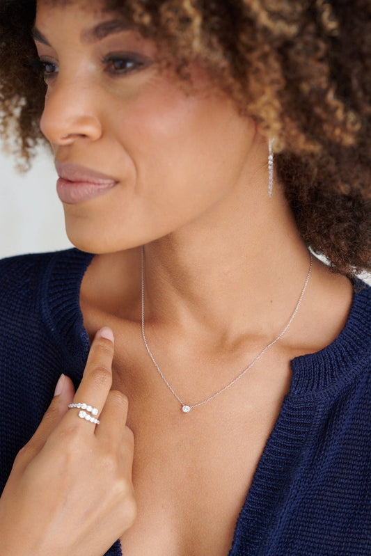 Collier réglable en diamant