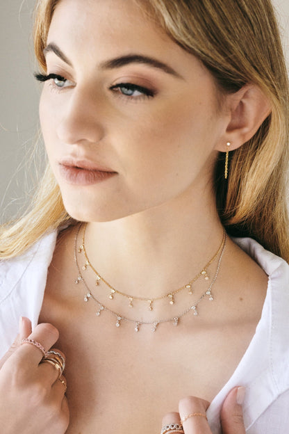 Collier Drop Station à double diamant