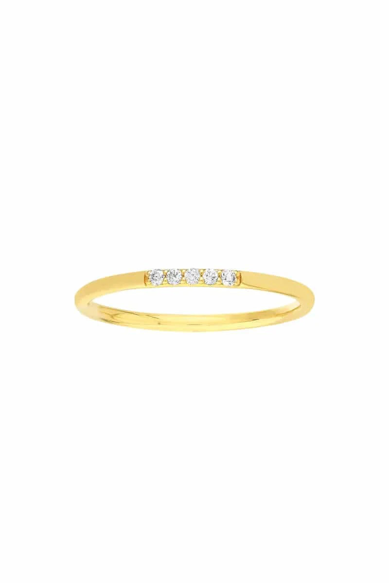 Petite bague empilable en diamant