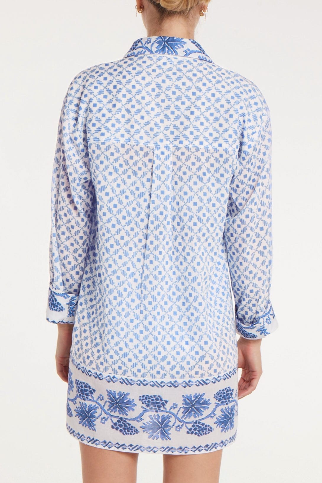 Robe chemise Marie à pois Santorin