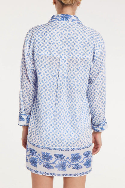 Robe chemise Marie à pois Santorin