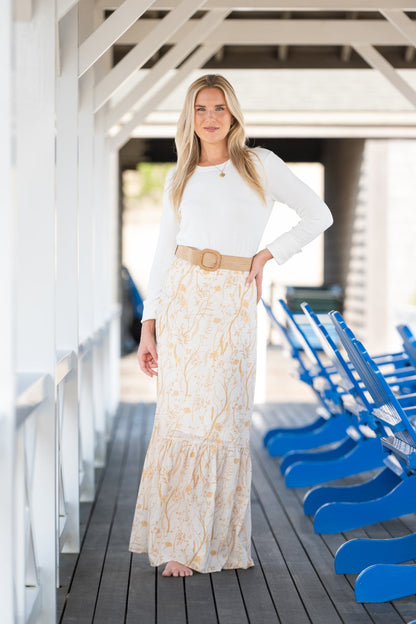 Jupe en lin Lizzie | Wisteria Tuscany Yellow