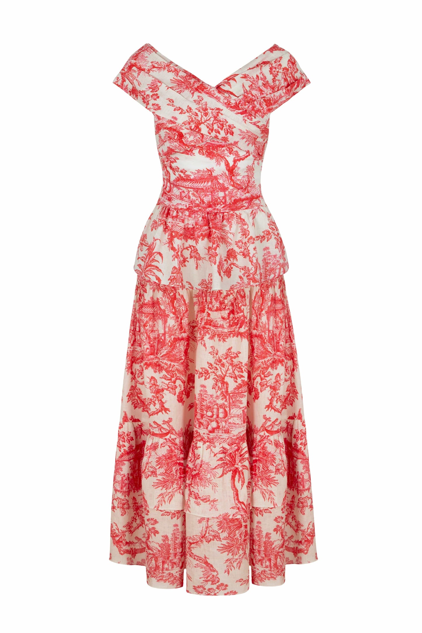 Ensemble Lily en toile rouge cerise