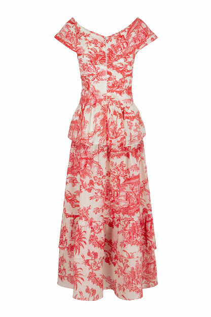 Ensemble Lily en toile rouge cerise