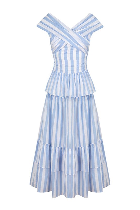 Ensemble Lily en bleu rayé