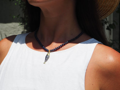 Collier à breloques poisson de Paros