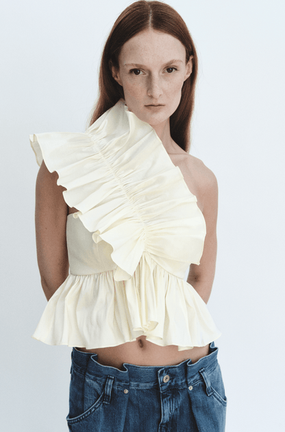 Chemisier Juliette en taffetas crème