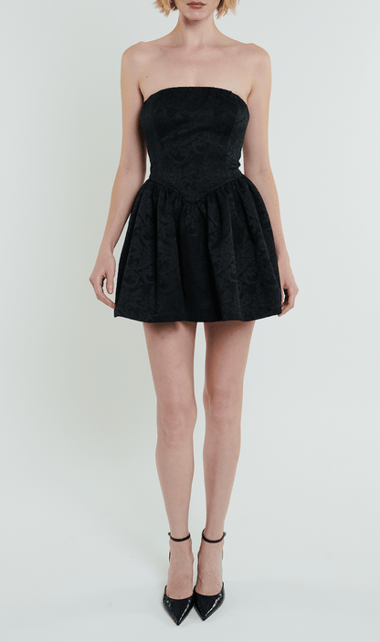 Robe courte Roxanne en noir 