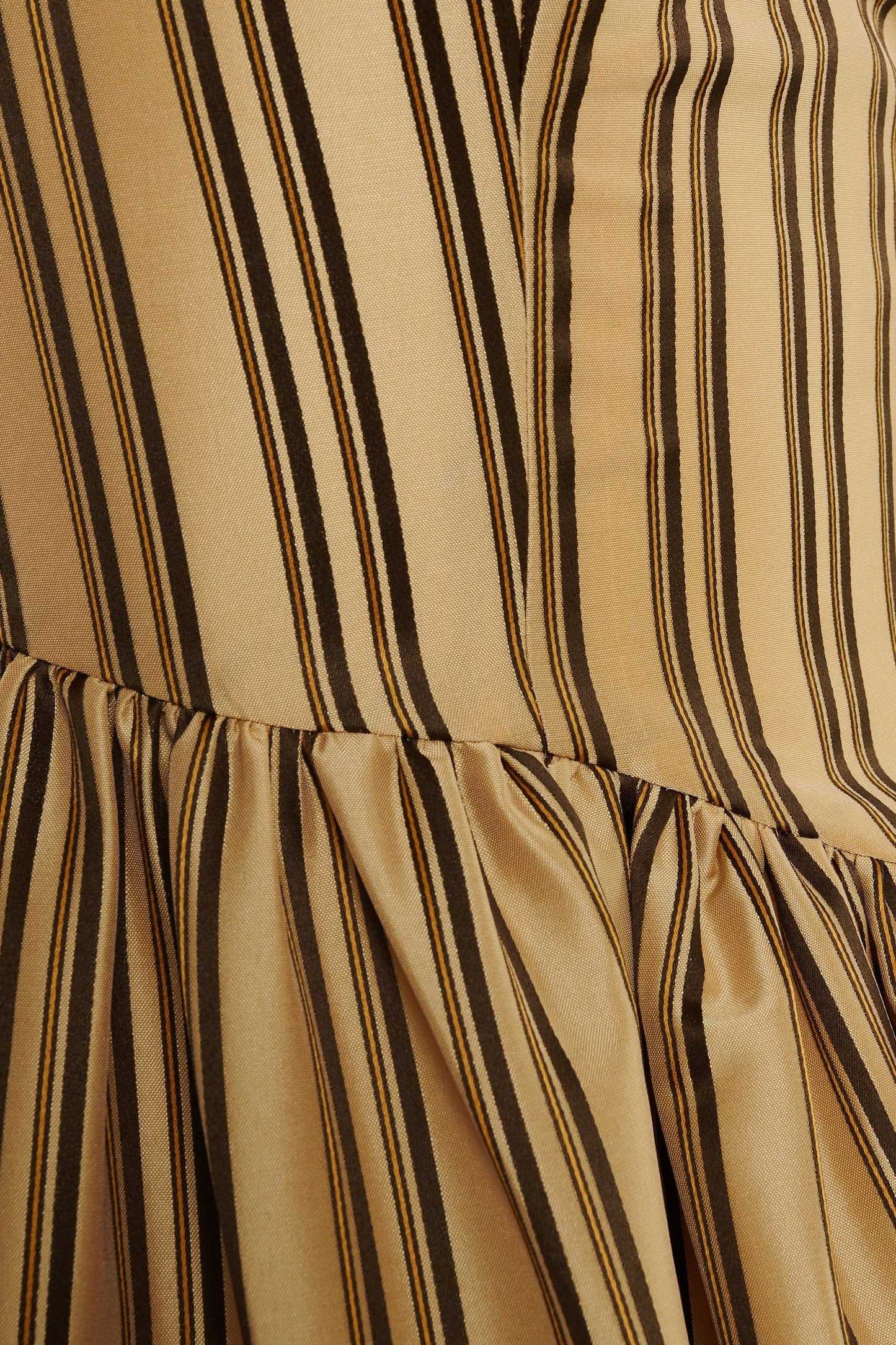 Robe courte Roxanne à rayures crème