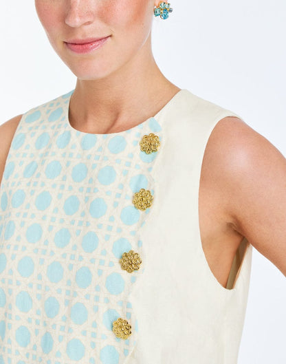 Robe courte festonnée Etta