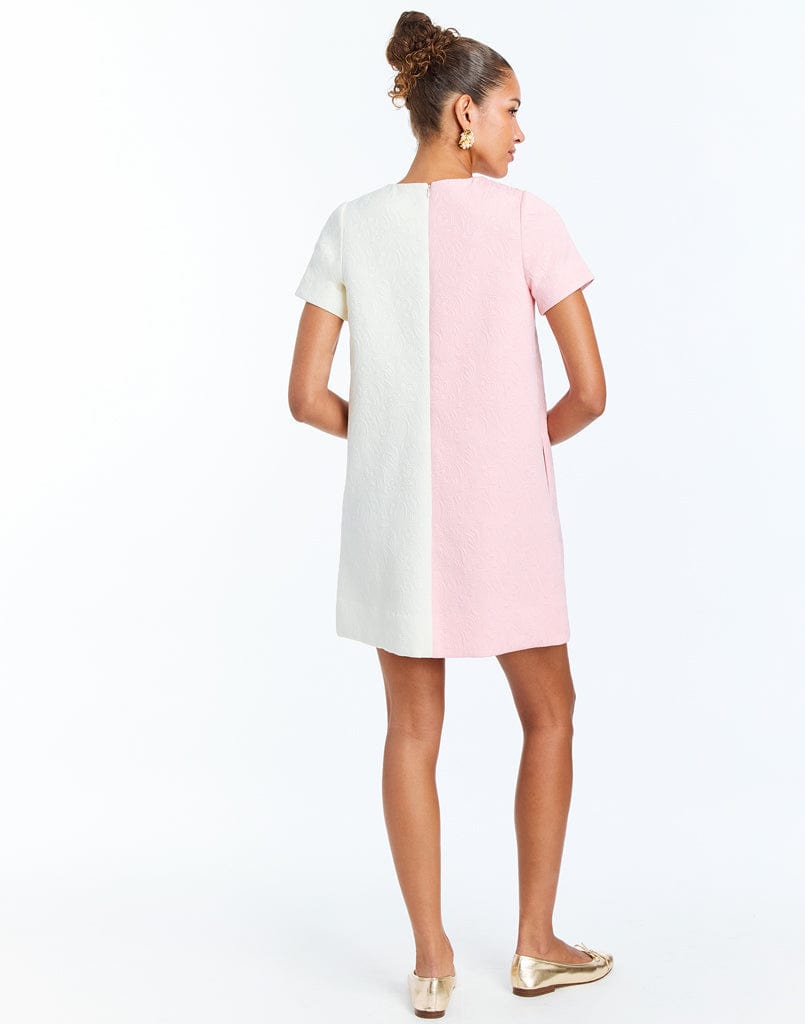 Robe courte festonnée à manches Etta