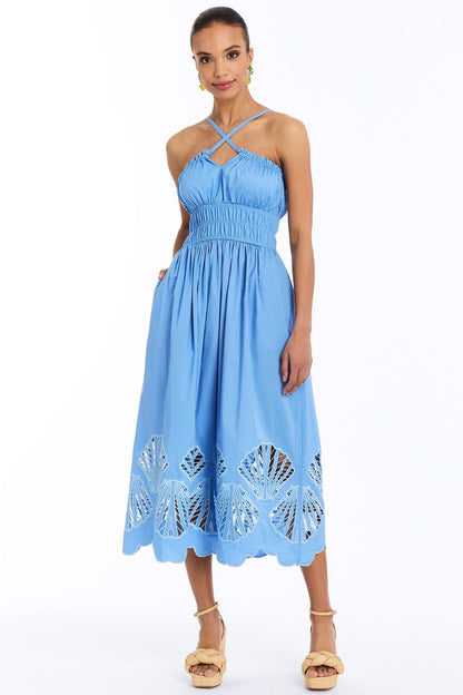 Robe midi à smocks Spritz