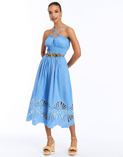 Robe midi à smocks Spritz