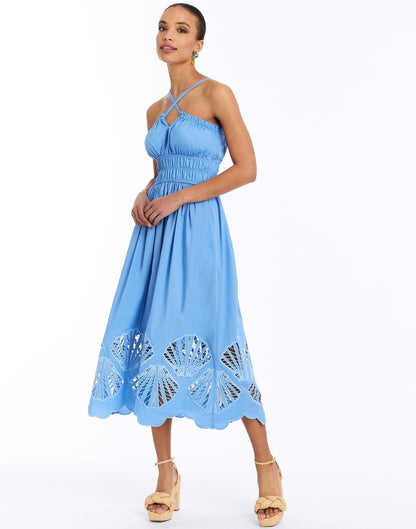 Robe midi à smocks Spritz