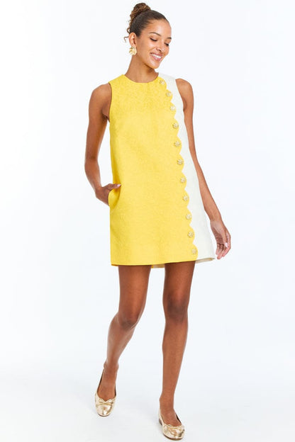 Robe courte festonnée Etta