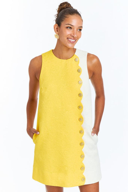 Robe courte festonnée Etta
