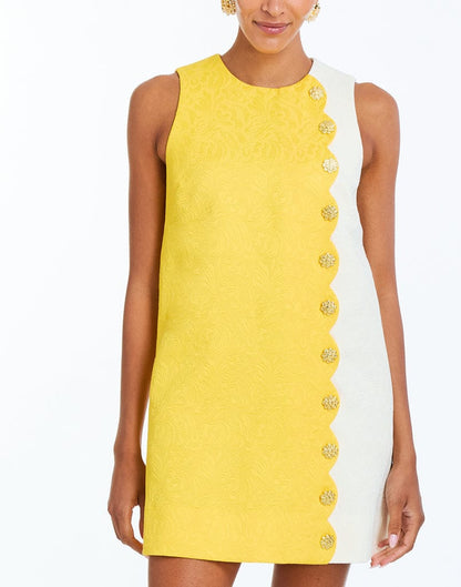 Robe courte festonnée Etta