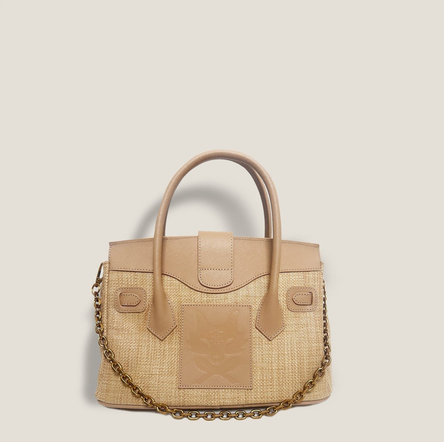 Le sac fourre-tout tissé Onassis 30 - Nude