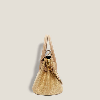 Le sac fourre-tout tissé Onassis 30 - Nude