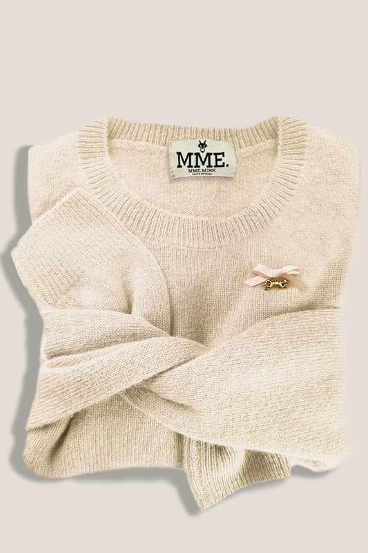 Pull en cachemire MME - Crème