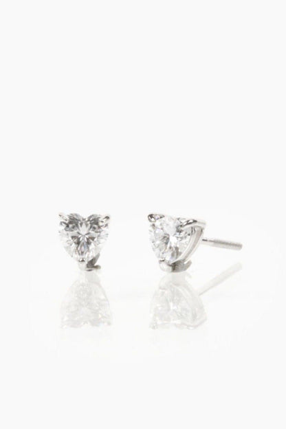 Clous d'oreilles cœur Amora 5 mm