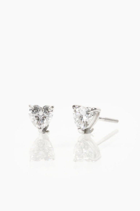 Clous d'oreilles cœur Amora 5 mm