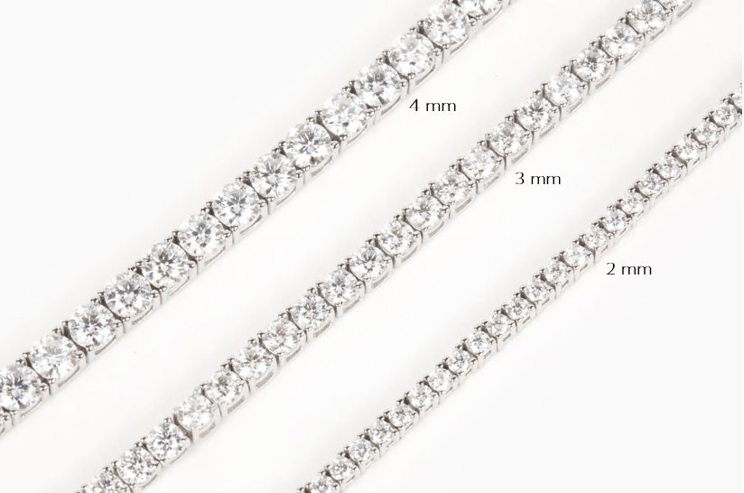 Bracelet tennis rond Mae 2 mm