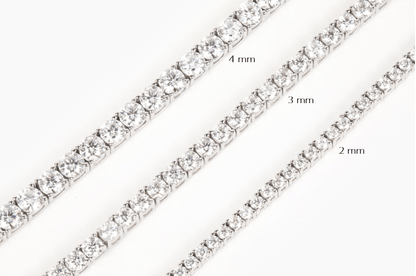Bracelet tennis rond Mae 2 mm