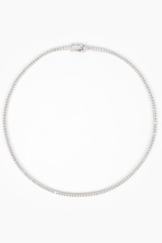 Collier tennis rond Mae 2 mm