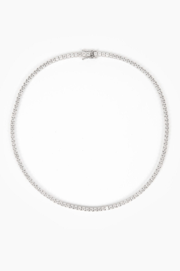 Collier tennis rond Mae 3 mm