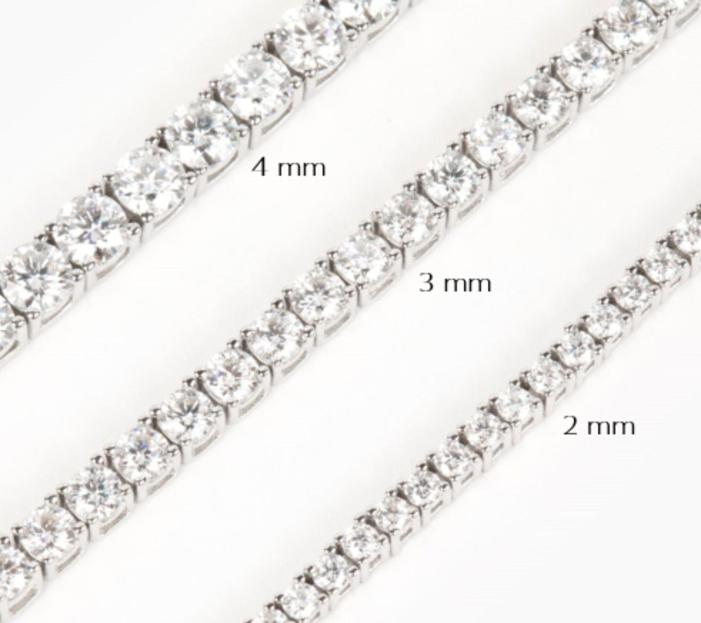 Bracelet tennis rond Mae 4 mm