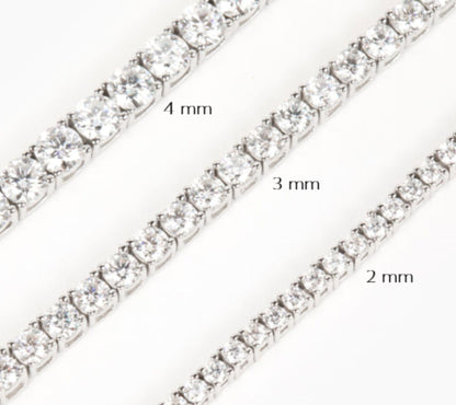 Bracelet tennis rond Mae 4 mm